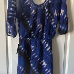 Express Blue and Black Long Sleeve Dress new with tags!